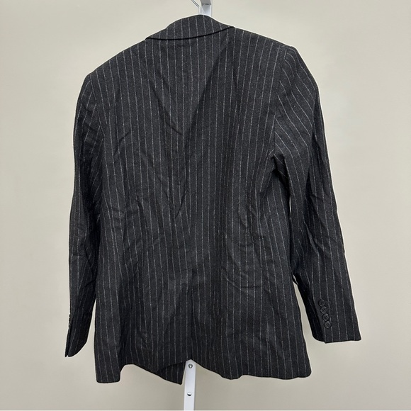 Gerard Darel Gray Striped Ewan Double Breasted Flannel Blazer Jacket 36 nwt - Picture 5 of 6
